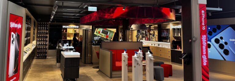 Vodafone Island modernisiert das Einzelhandelserlebnis mit den eleganten Diebstahlschutzgeräten von InVue