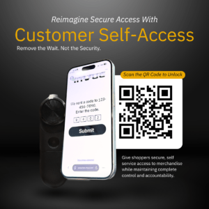 InVue Mit „Customer Self Access“ können Kunden gesicherte Waren selbstständig entsperren, wodurch die Sicherheit gewährleistet bleibt und der Bedarf an Mitarbeiterunterstützung sinkt.