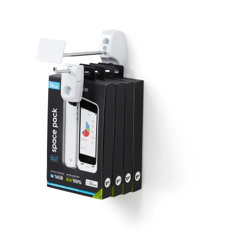 Flex Lock Display mit Telefonzubehör