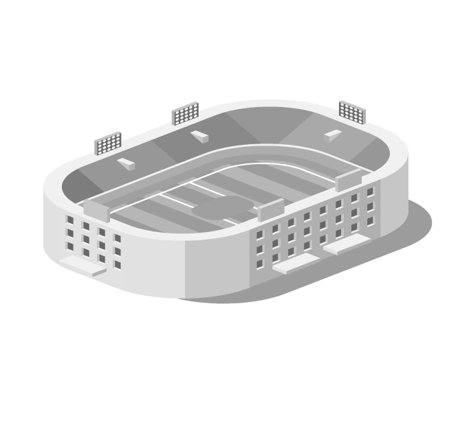 Rendering eines Sportstadions