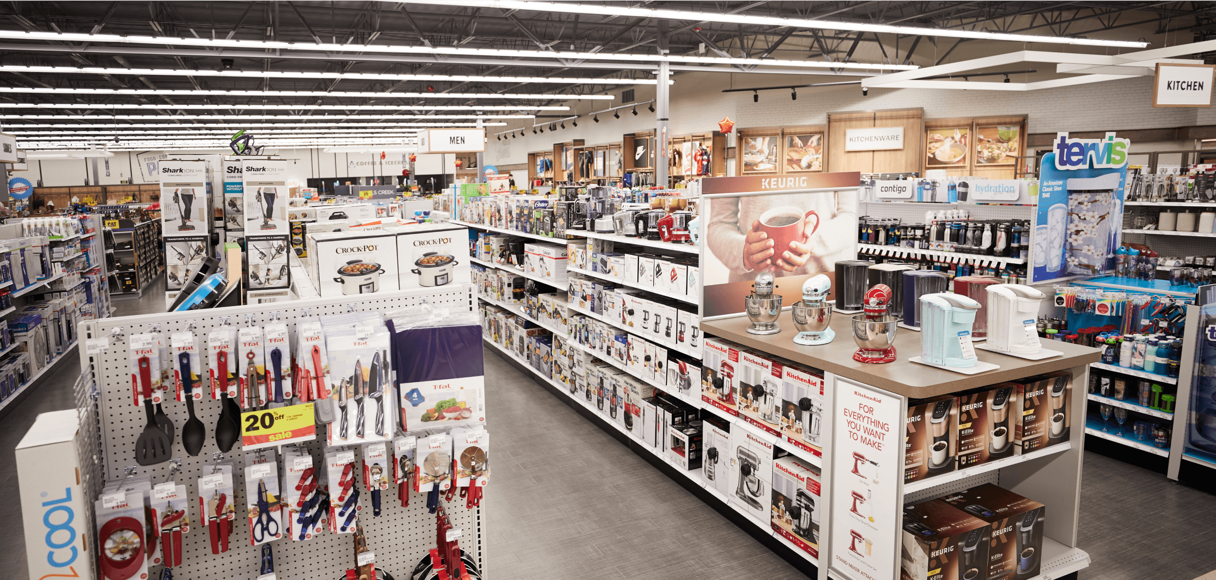 Displays in Hypermärkten und Lebensmittelgeschäften
