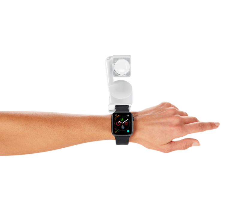 Smartwatch auf weißem Sicherheitsdisplay