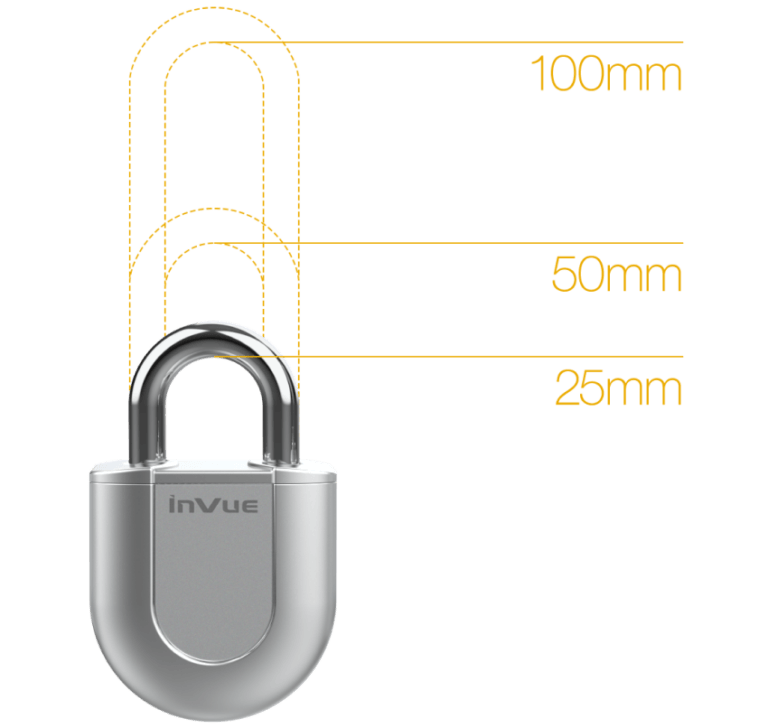 Padlock Schäkeloptionen in gelb