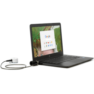 K Sicherheitsschloss, das mit dem Laptop verbunden ist