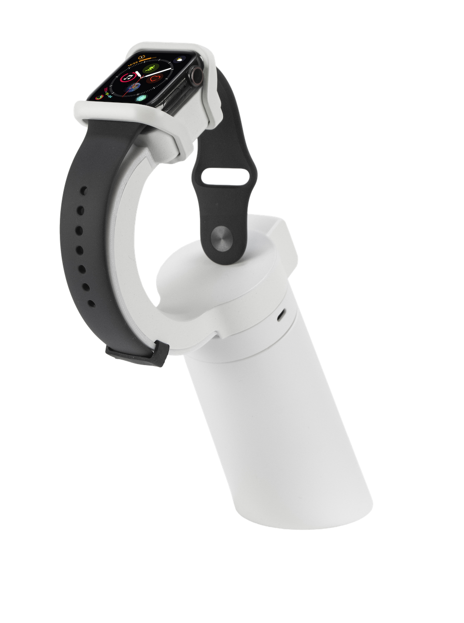 Smartwatch auf weißem Displayständer