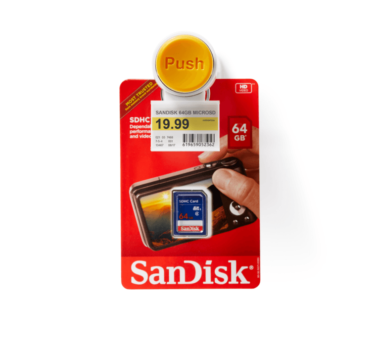 T1000 Dispenser mit SanDisk Hängewarensicherungslösungen