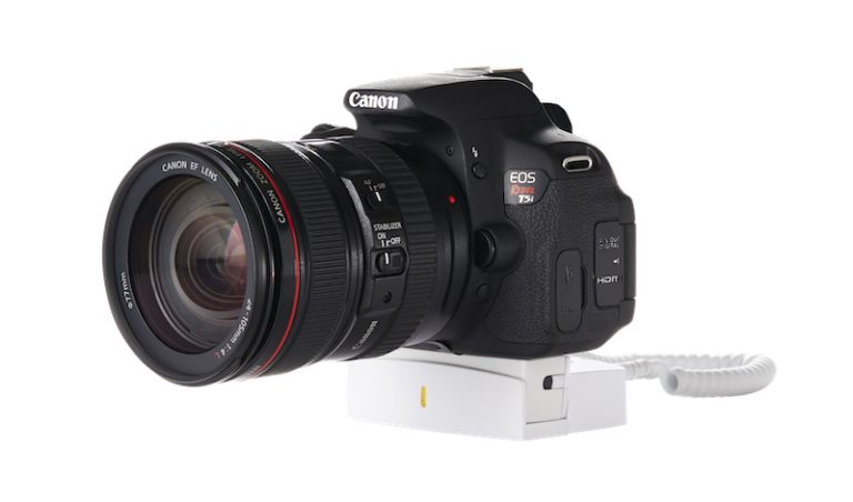 Merchandise Display Security für Point-and-Shoot- und DSLR-Kameras und Objektive