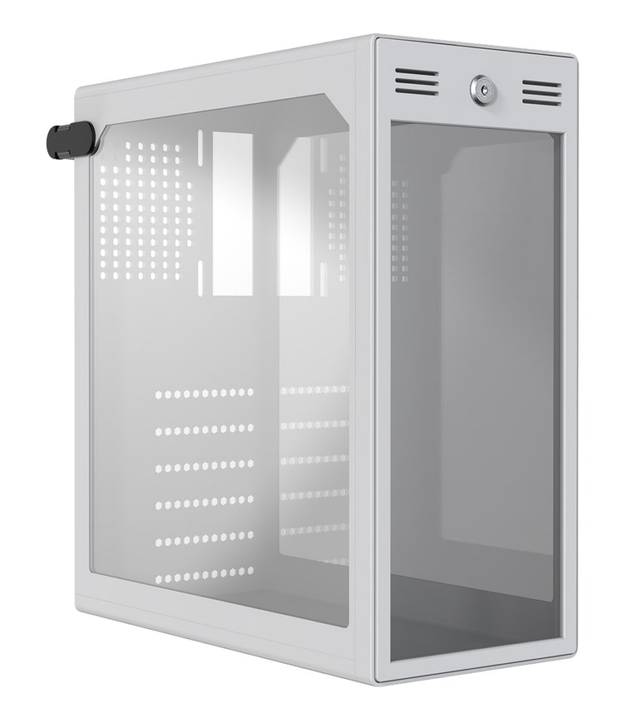 Sicherheitslösung „Desktop Lock“ für Computertürme.